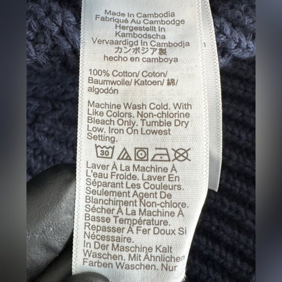 J. Crew - Navy Chunky Ribbed Women’s Turtleneck Sweater - XXS - Picture 3 of 3